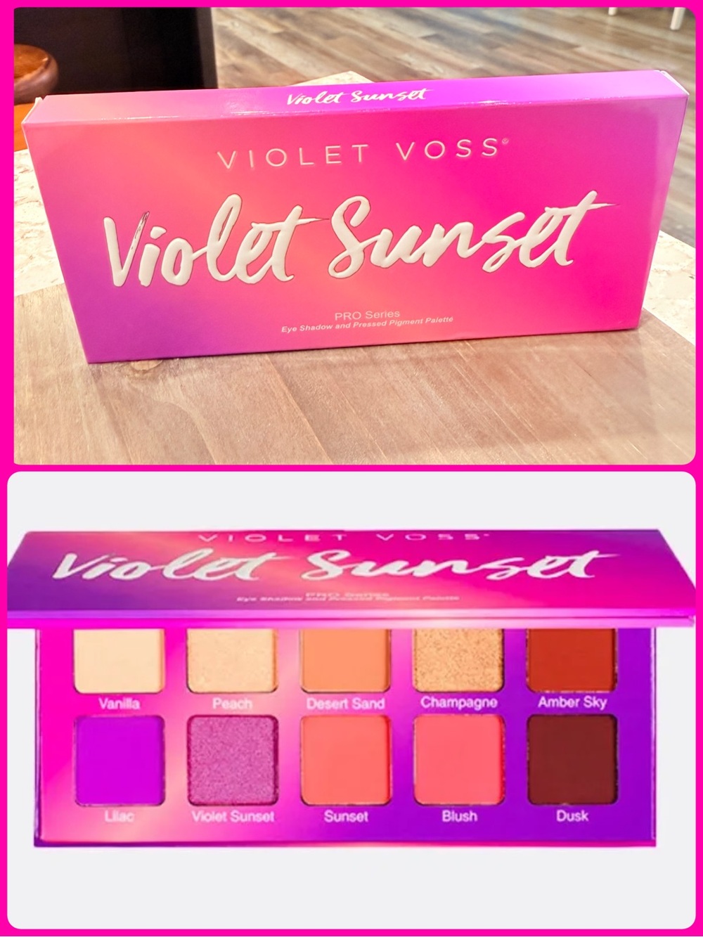 Violet Voss Violet Sunset Eyeshadow Palette - Pink/Purple NEW BNIB NWT Pigment